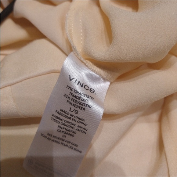 Vince Women’s Cross Front Jumpsuit Cream Size L Blouse One Piece V Neck - Picture 8 of 13